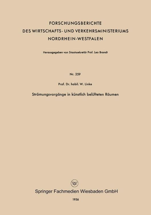 Produktbild: Str&ouml;mungsvorg&auml;nge in k&uuml;nstlich bel&uuml;fteten R&auml;umen