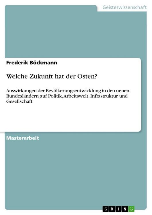 Produktbild: Welche Zukunft hat der Osten?