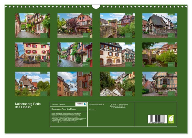 Produktbild: Kaisersberg Perle des Elsass (Wandkalender 2026 DIN A3 quer), CALVENDO Monatskalender