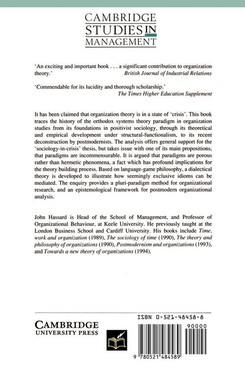 Produktbild: Sociology and Organization Theory