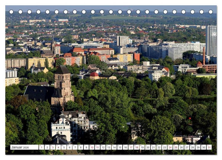 Produktbild: Chemnitz - Von Oben Nach Unten (Tischkalender 2026 DIN A5 quer), CALVENDO Monatskalender