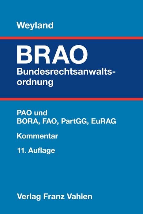 Produktbild: Bundesrechtsanwaltsordnung. BRAO