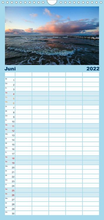 Produktbild: Familienplaner Ostsee im Winter (Wandkalender 2022 , 21 cm x 45 cm, hoch)