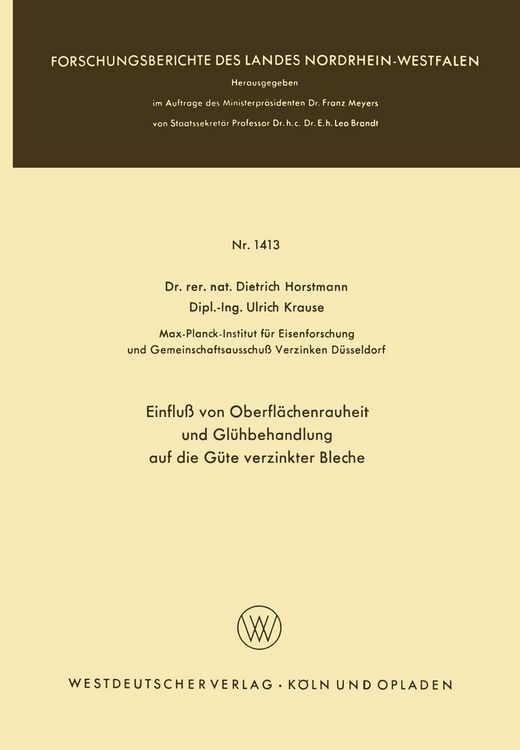 Produktbild: Einflu&szlig; von Oberfl&auml;chenrauheit und Gl&uuml;hbehandlung auf die G&uuml;te verzinkter Bleche