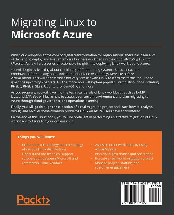 Produktbild: Migrating Linux to Microsoft Azure