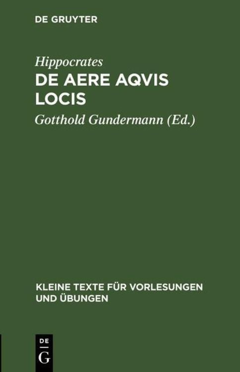 Produktbild: De aere aqvis locis