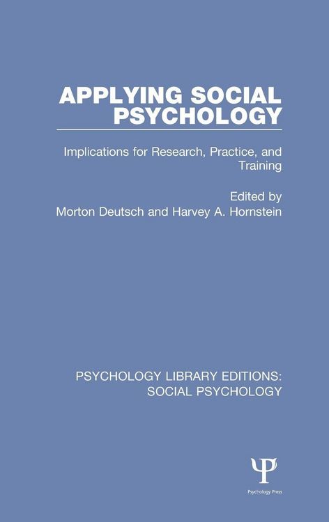 Produktbild: Applying Social Psychology