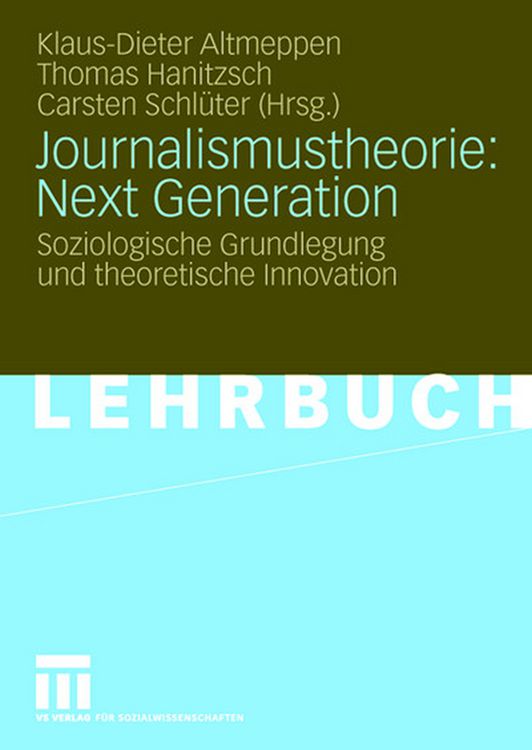 Produktbild: Journalismustheorie: Next Generation