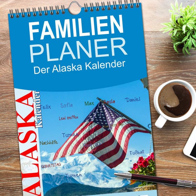 Produktbild: Familienplaner 2026 - Der Alaska Kalender mit 5 Spalten (Wandkalender, 21 x 45 cm) CALVENDO
