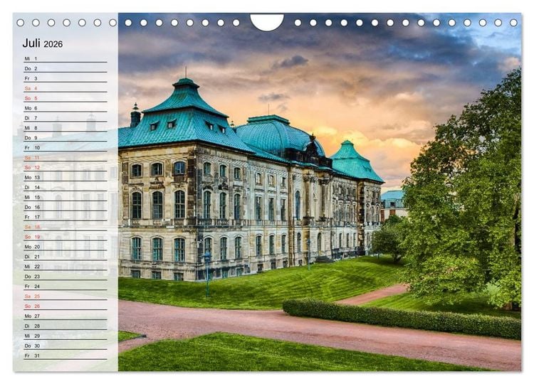 Produktbild: WUNDERVOLLES DRESDEN (Wandkalender 2026 DIN A4 quer), CALVENDO Monatskalender