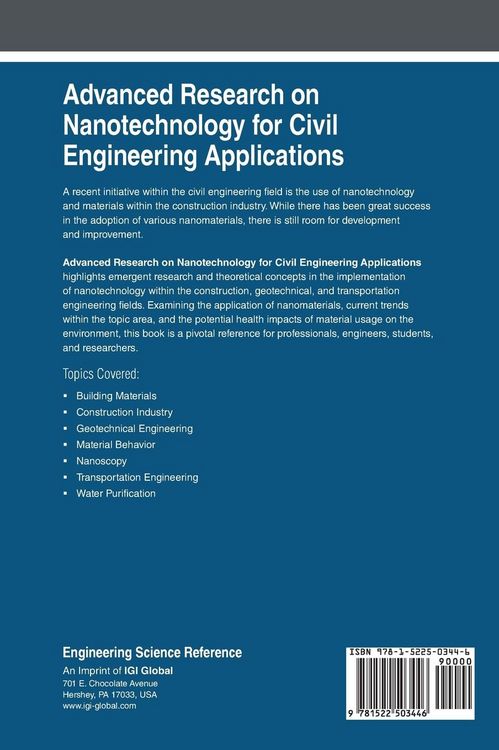 Produktbild: Advanced Research on Nanotechnology for Civil Engineering Applications