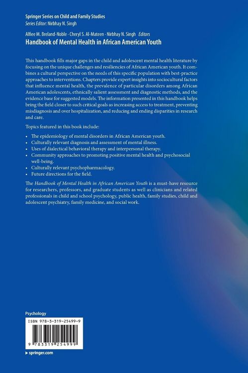 Produktbild: Handbook of Mental Health in African American Youth