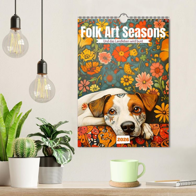 Produktbild: Folk Art Seasons (Wandkalender 2026 DIN A4 hoch), CALVENDO Monatskalender