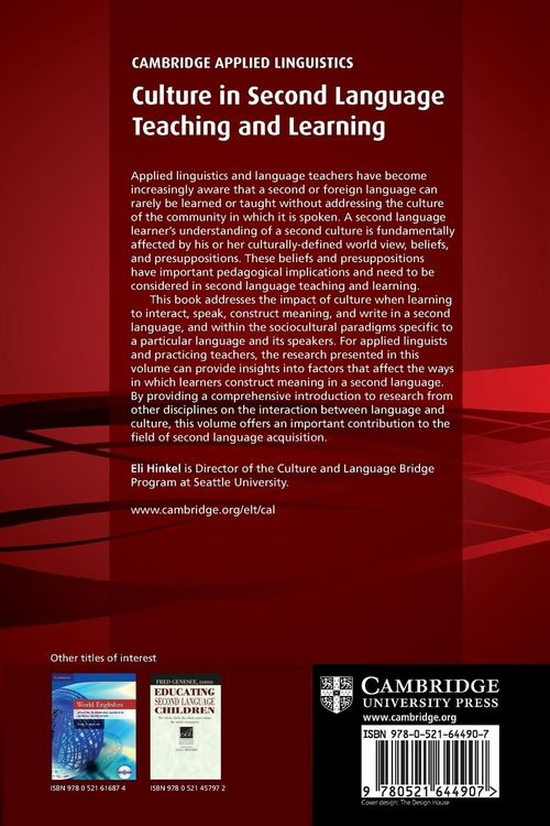 Produktbild: Culture in Second Language Teaching and Learning