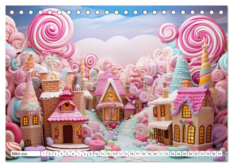 Produktbild: Zuckertr&auml;ume im Candyland (Tischkalender 2026 DIN A5 quer), CALVENDO Monatskalender