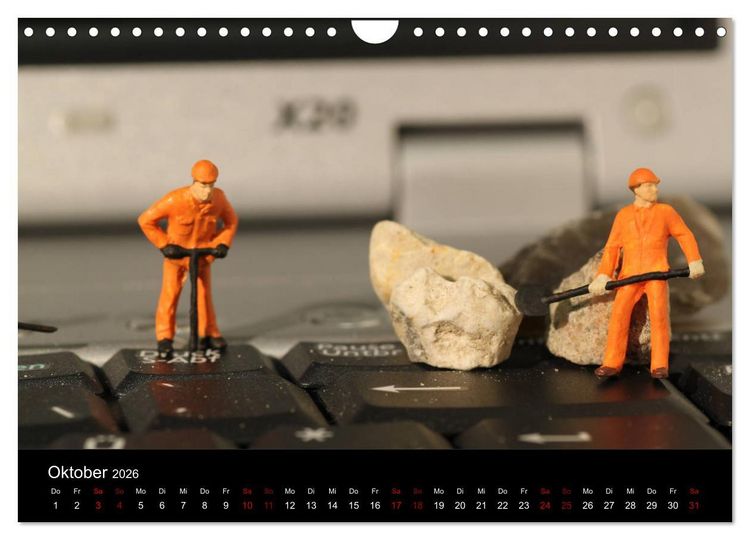 Produktbild: Miniaturen - Klein ganz gro&szlig; (Wandkalender 2026 DIN A4 quer), CALVENDO Monatskalender