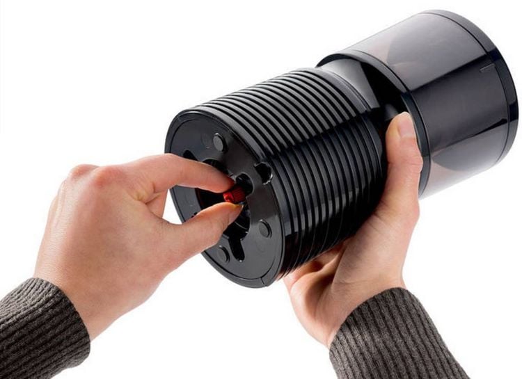 Produktbild: Dahle Elektrische Bleistiftspitzmaschine 00210-14410 Schwarz (transparent) Ausf&uuml;hrung des Beh&auml;lters=Dose