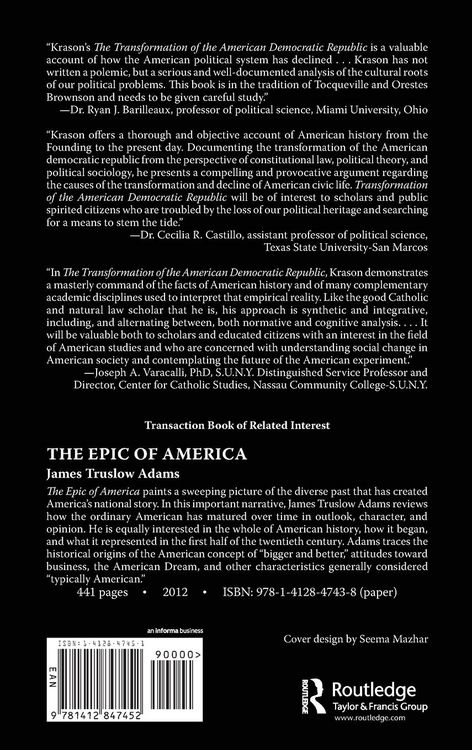 Produktbild: The Transformation of the American Democratic Republic