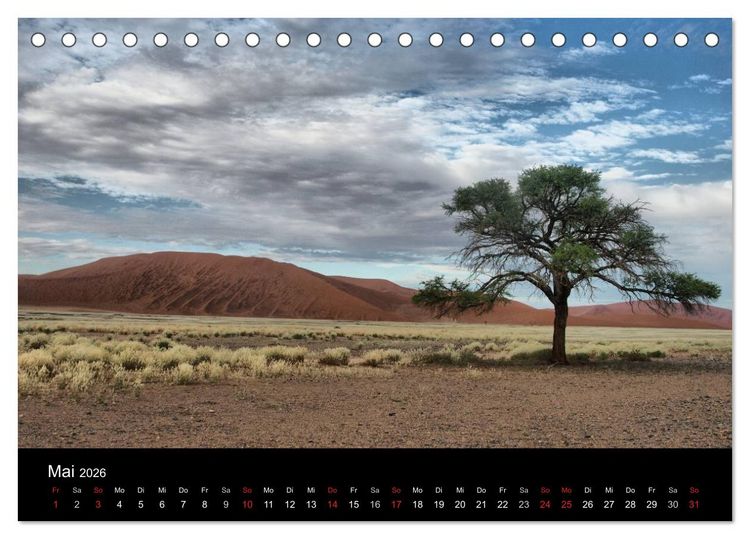 Produktbild: W&uuml;stenzauber Namibia (Tischkalender 2026 DIN A5 quer), CALVENDO Monatskalender