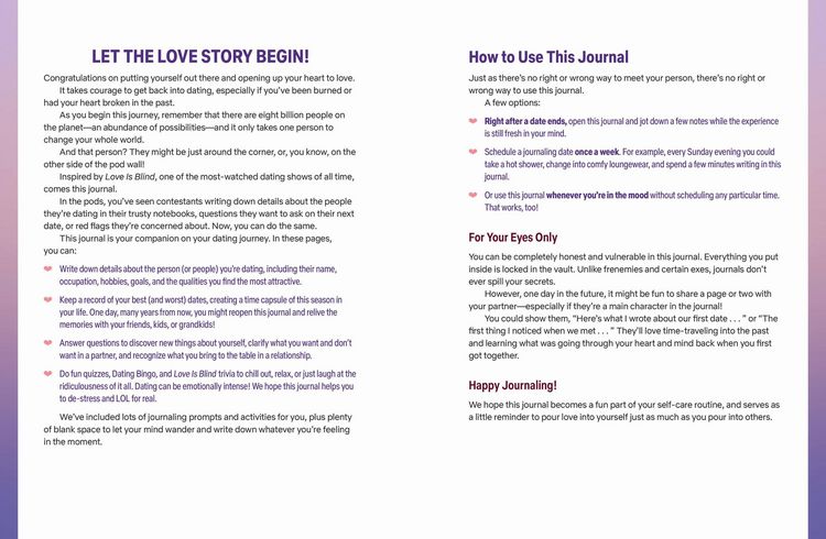 Produktbild: Love Is Blind: Dating Journal