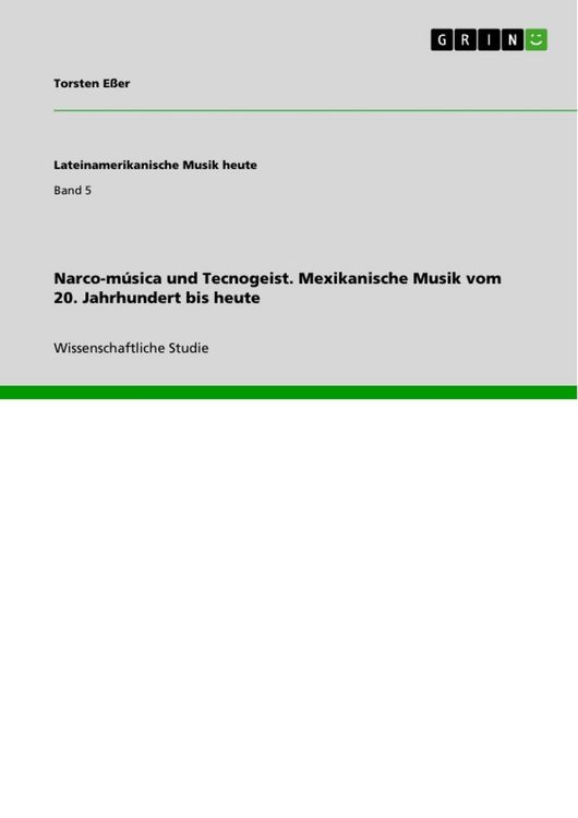 Produktbild: Narco-m&uacute;sica und Tecnogeist. Mexikanische Musik vom 20. Jahrhundert bis heute