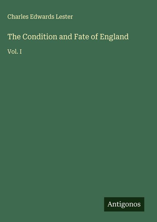 Produktbild: The Condition and Fate of England