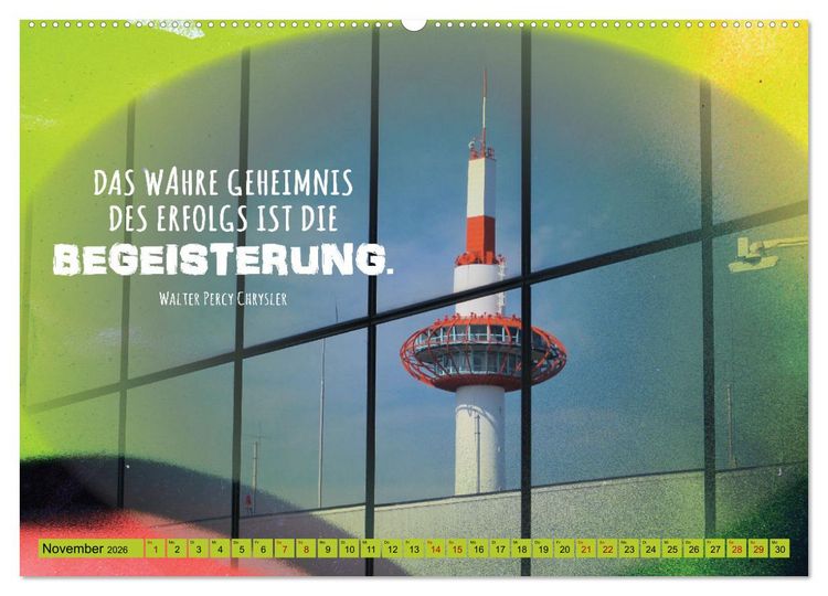 Produktbild: Erfolg hat 3 Buchstaben TUN (hochwertiger Premium Wandkalender 2026 DIN A2 quer), Kunstdruck in Hochglanz