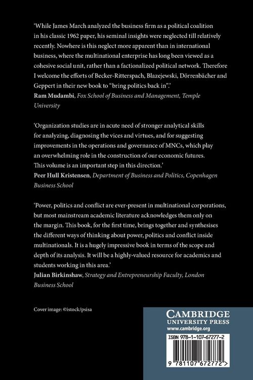 Produktbild: Micropolitics in the Multinational Corporation