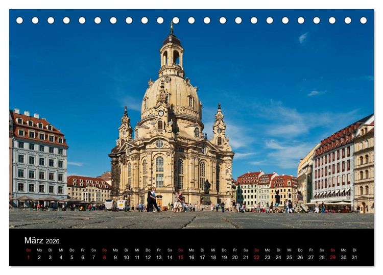 Produktbild: Dresden, das Florenz an der Elbe (Tischkalender 2026 DIN A5 quer), CALVENDO Monatskalender