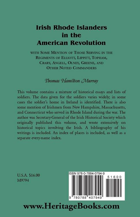 Produktbild: Irish Rhode Islanders in the American Revolution