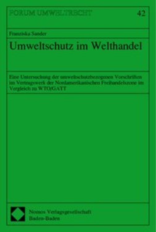 Produktbild: Umweltschutz im Welthandel