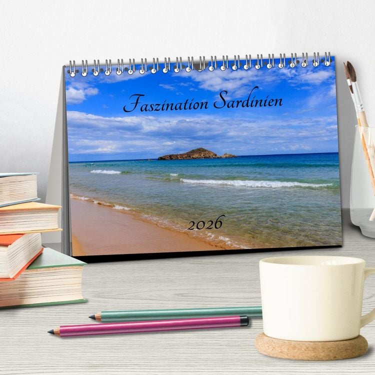Produktbild: Faszination Sardinien (Tischkalender 2026 DIN A5 quer), CALVENDO Monatskalender