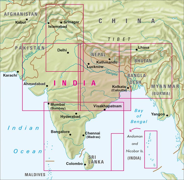 Produktbild: Nelles Map Landkarte India: East 1:1,5 Mio.