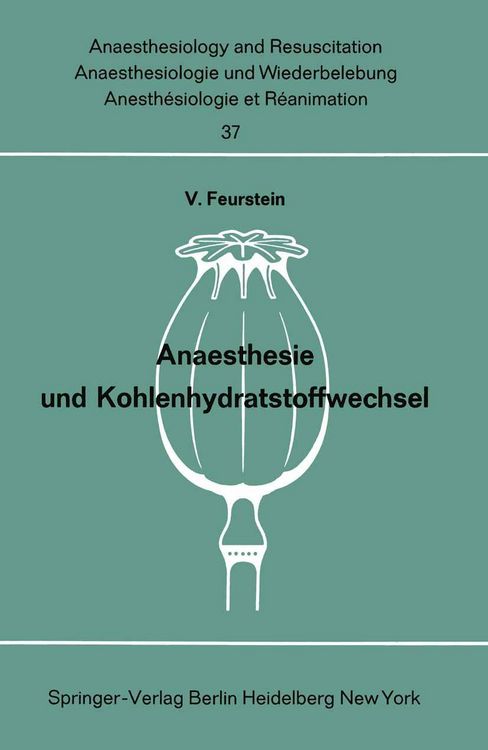 Produktbild: Anaesthesie und Kohlenhydratstoffwechsel