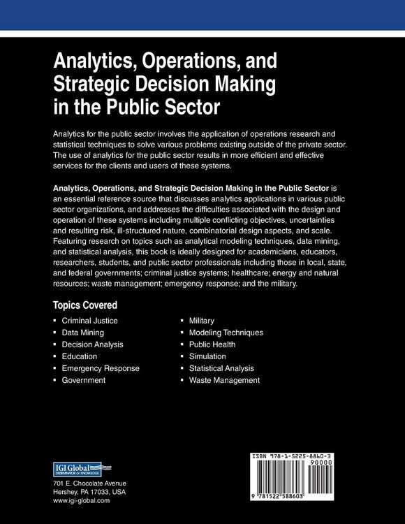 Produktbild: Analytics, Operations, and Strategic Decision Making in the Public Sector