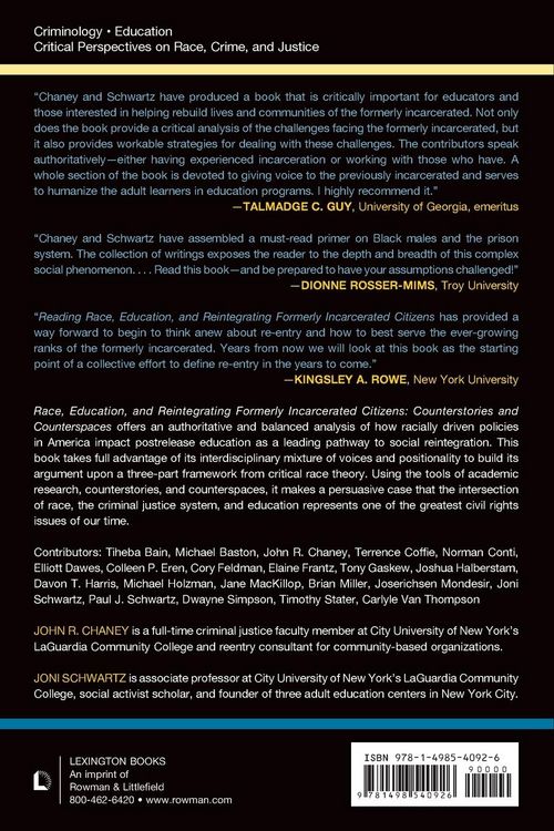 Produktbild: Race, Education, and Reintegrating Formerly Incarcerated Citizens