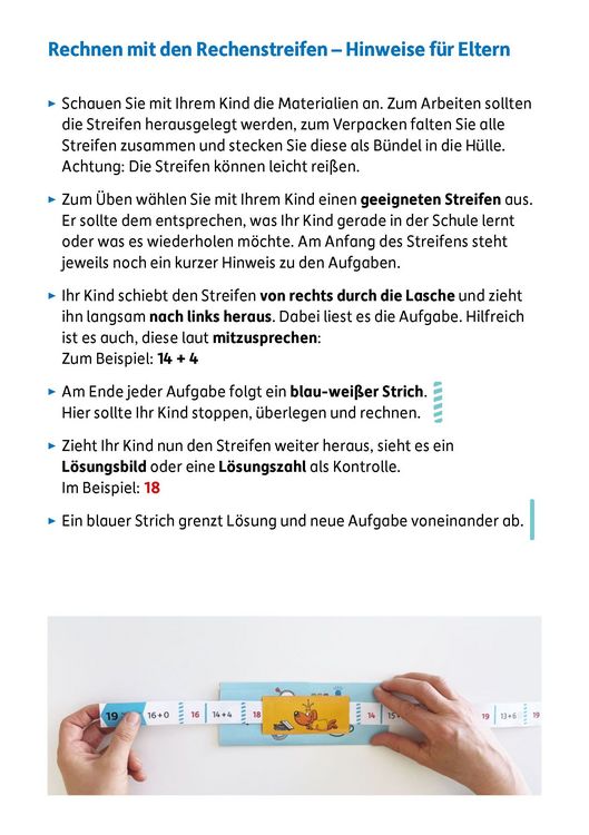 Produktbild: Meine &Uuml;bungsstreifen Rechnen lernen &ndash; 1. Klasse: Zahlen bis 20