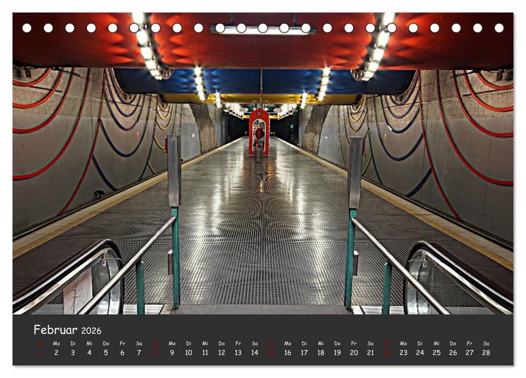 Produktbild: U-Bahn-Stationen des Westens (Tischkalender 2026 DIN A5 quer), CALVENDO Monatskalender