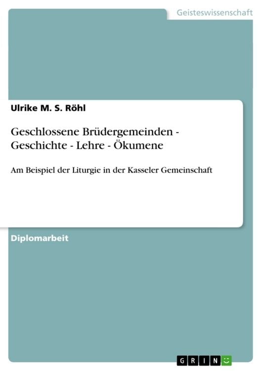 Produktbild: Geschlossene Br&uuml;dergemeinden - Geschichte - Lehre - &Ouml;kumene