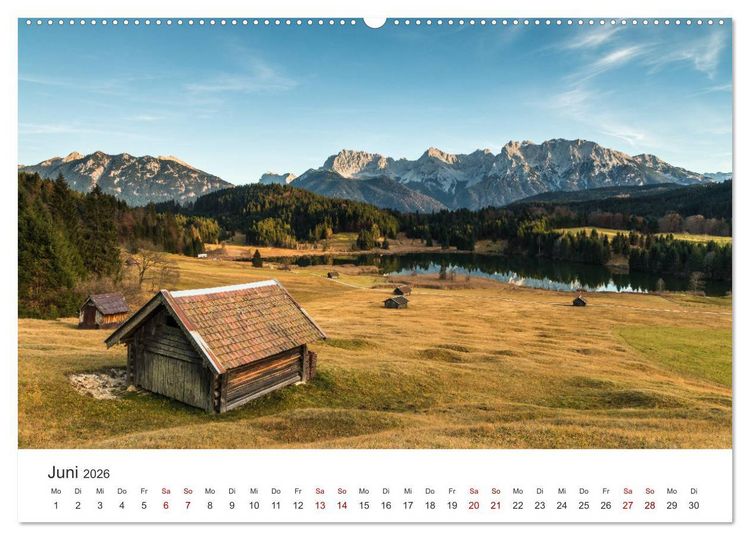 Produktbild: Berge und Seen - Die Perlen der Natur (Wandkalender 2026 DIN A2 quer), CALVENDO Monatskalender