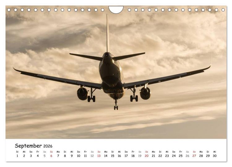 Produktbild: Airliners in Frankfurt (Wandkalender 2026 DIN A4 quer), CALVENDO Monatskalender