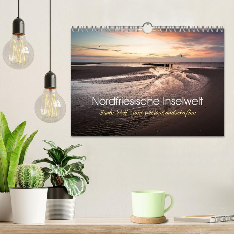 Produktbild: Nordfriesische Inselwelt - Bunte Watt- und Wolkenlandschaften (Wandkalender 2026 DIN A4 quer), CALVENDO Monatskalender