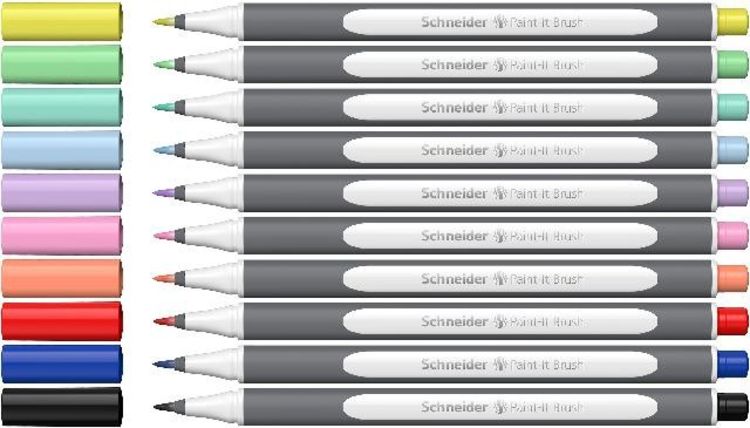 Produktbild: Schneider Brushpen Paint-It 070 sortiert, 10er Set