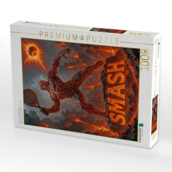 Produktbild: CALVENDO Puzzle Smash - Epischer Padel Angriff | 1000 Teile Lege-Gr&ouml;&szlig;e 64x48cm Foto-Puzzle f&uuml;r gl&uuml;ckliche Stunden