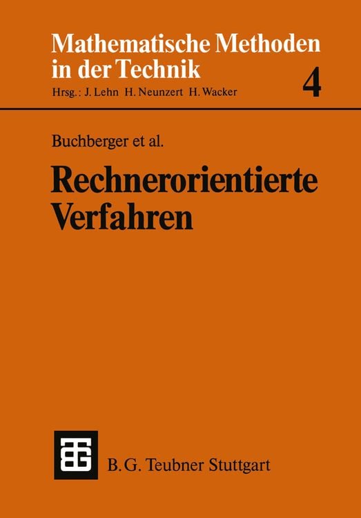 Produktbild: Rechnerorientierte Verfahren