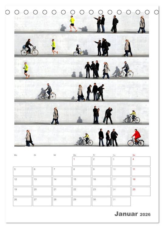 Produktbild: Wall People - Bilderserie von Eka Sharashidze (Tischkalender 2026 DIN A5 hoch), CALVENDO Monatskalender