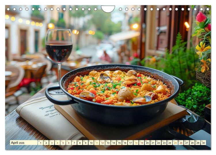 Produktbild: Europa f&uuml;r Gourmets - landestypische Gerichte erleben (Wandkalender 2026 DIN A4 quer), CALVENDO Monatskalender