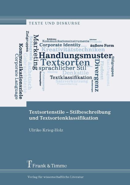 Produktbild: Textsortenstile &ndash; Stilbeschreibung und Textsortenklassifikation