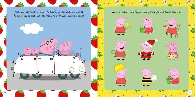 Produktbild: Peppa Pig Stickerspa&szlig;. Kunterbunte, kreative Seiten zum Stickern, R&auml;tseln und Ausmalen