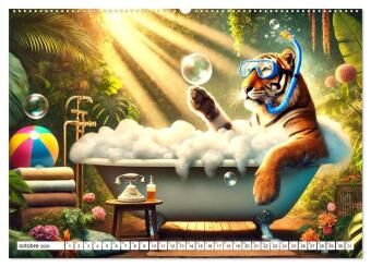 Produktbild: Illusions animales - Amusez-vous au gr&eacute; de ces sc&egrave;nes animales rocambolesques (Calendrier mural 2026 DIN A2 vertical) calendrier de bureau